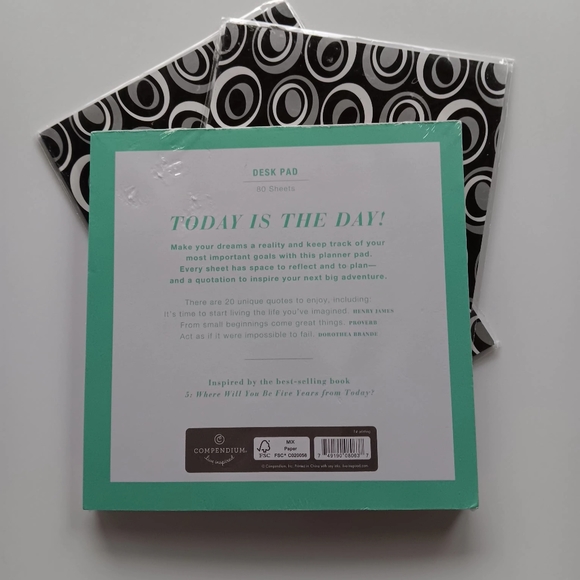 NEW Compendium Today is the Day Goal Setting Planner Note Pad & 2 Ikea Pads - Picture 6 of 6